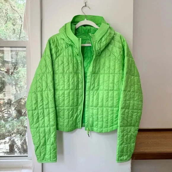 NWT Free People Poppy Packable Puffer Jacket Coat Quilted Lightweight in Green - Picture 1 of 7
